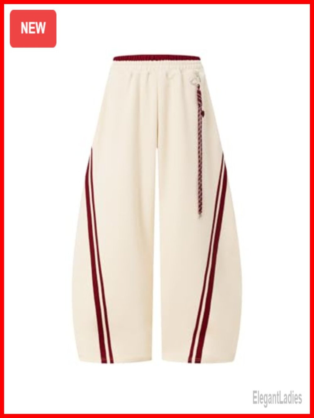 Barrel Leg Baggy Sweatpants Elastic Double Waist Wide Leg Y2K Lounge Pants